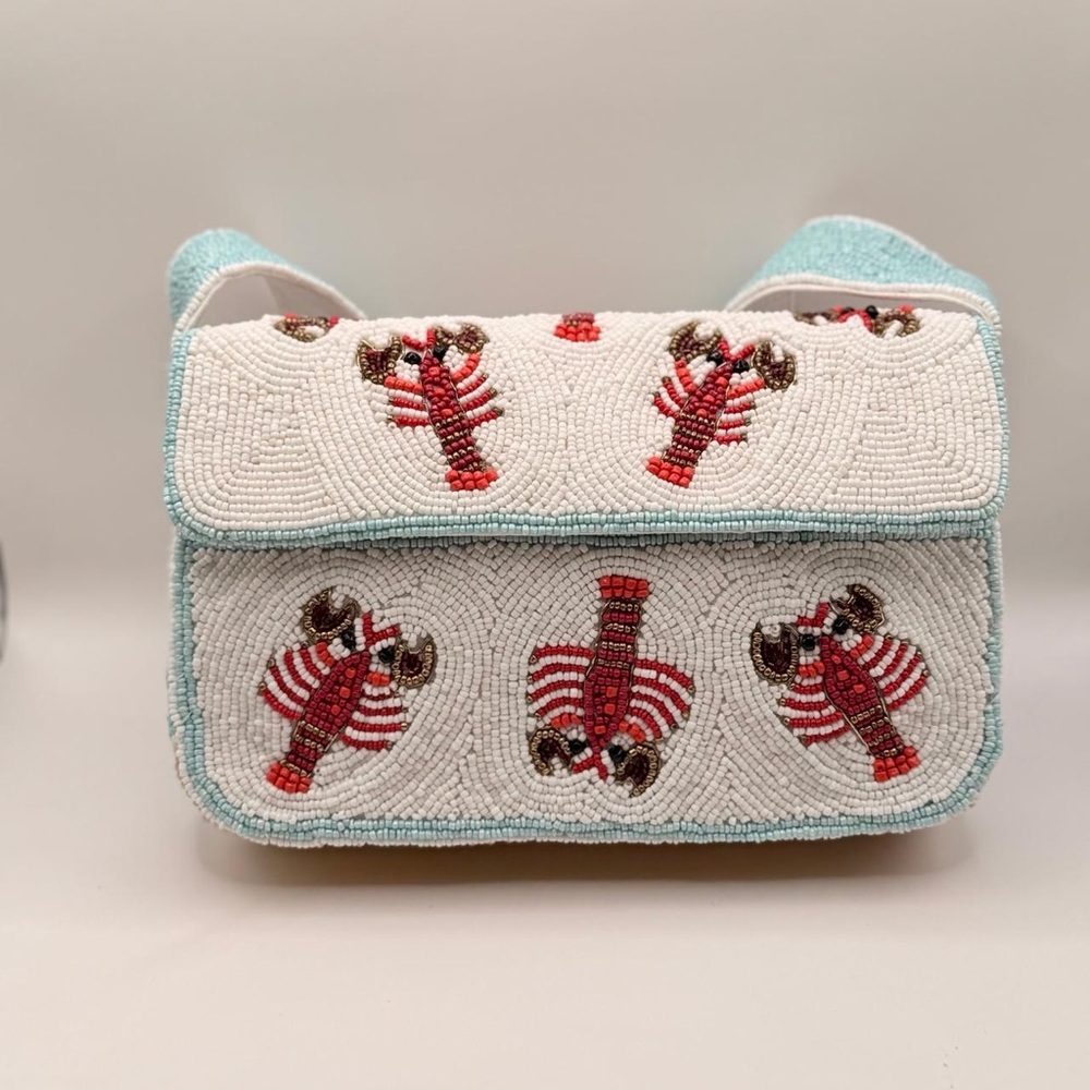 Viral beaded lobster bag new with tags SOL MER crawdad beaded purse